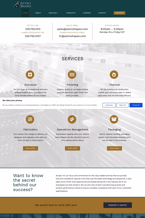 Astro-Shapes Homepage 1440px