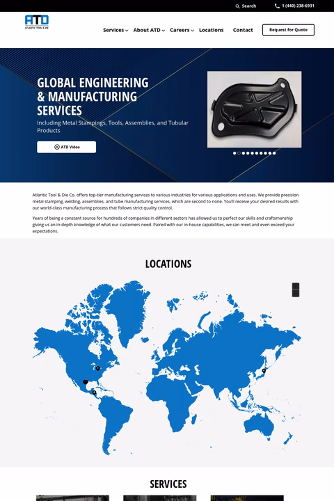 Atlantic-Tool-Die Homepage 1440px