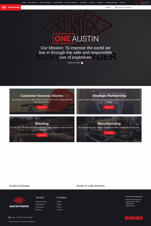 Austin-Powder Homepage 1440px