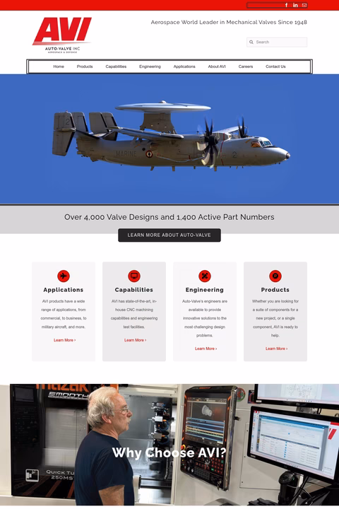 Auto-Valve-Inc Homepage 1440px