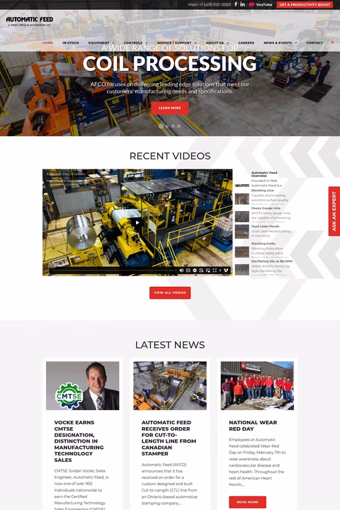 Automatic-Feed Homepage 1440px