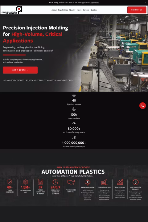 Automation-Plastics Homepage 1440px
