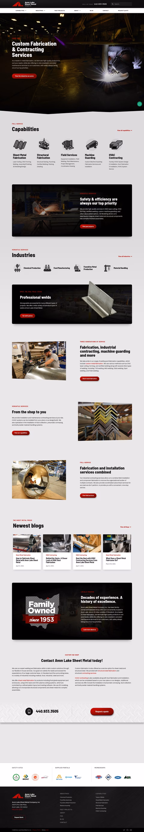 Avon-Lake-Sheet-Metal Homepage 1440px