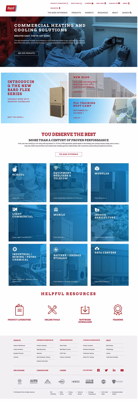 Bard-Manufacturing Homepage 1440px