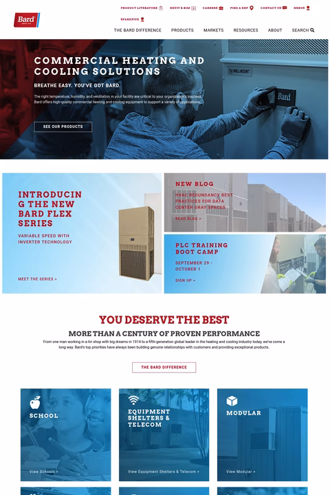 Bard-Manufacturing Homepage 1440px