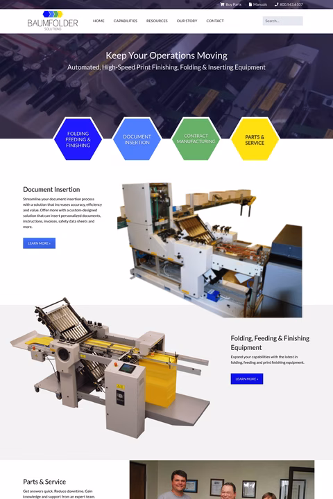 Baumfolder-Solutions Homepage 1440px
