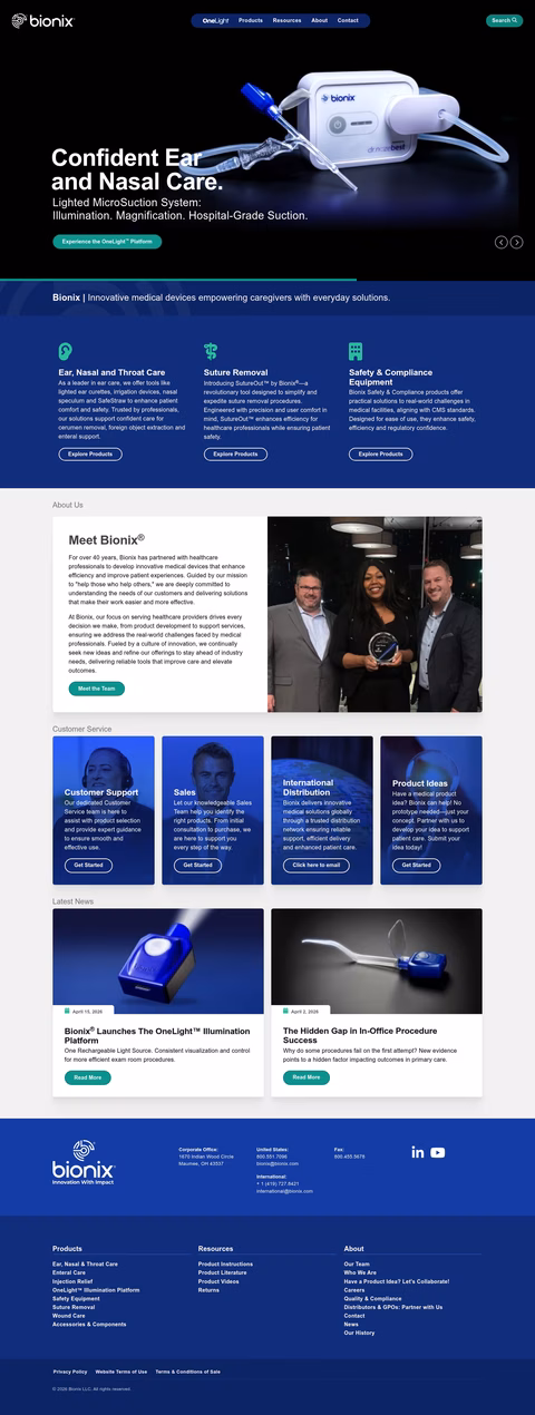 Bionix Homepage 1440px