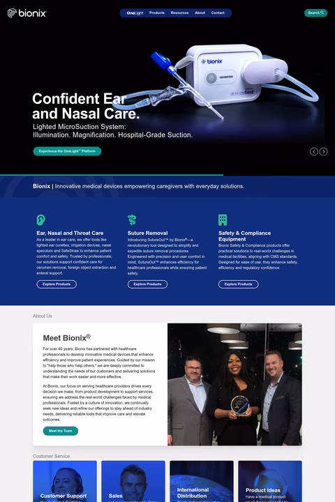 Bionix Homepage 1440px