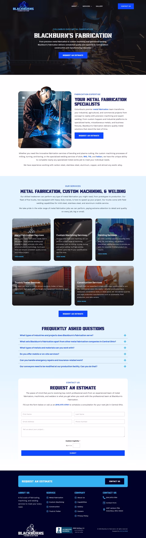 Blackburns-Fabrication Homepage 1440px
