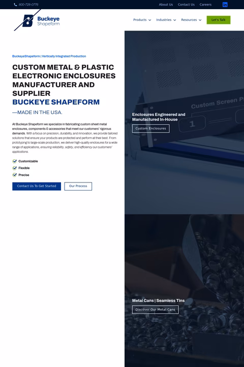 Buckeye-Shapeform Homepage 1440px