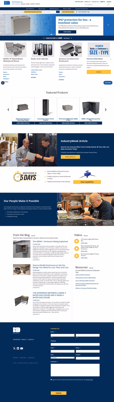 Bud-Industries Homepage 1440px