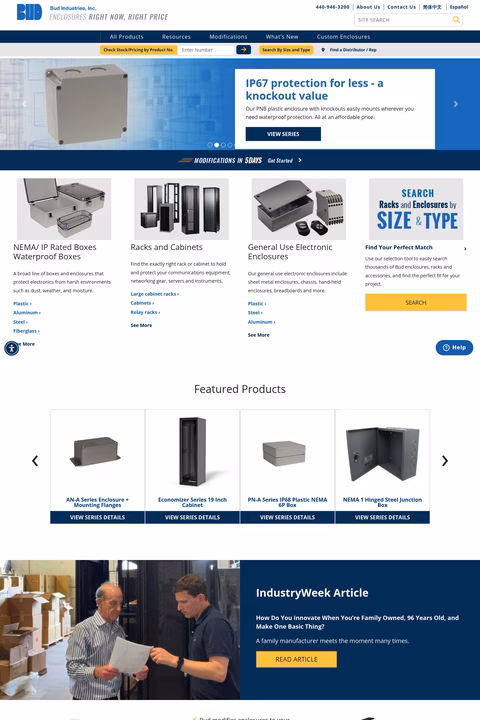 Bud-Industries Homepage 1440px