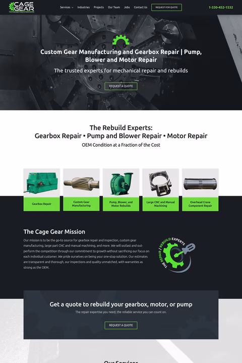 Cage-Gear-Machine Homepage 1440px
