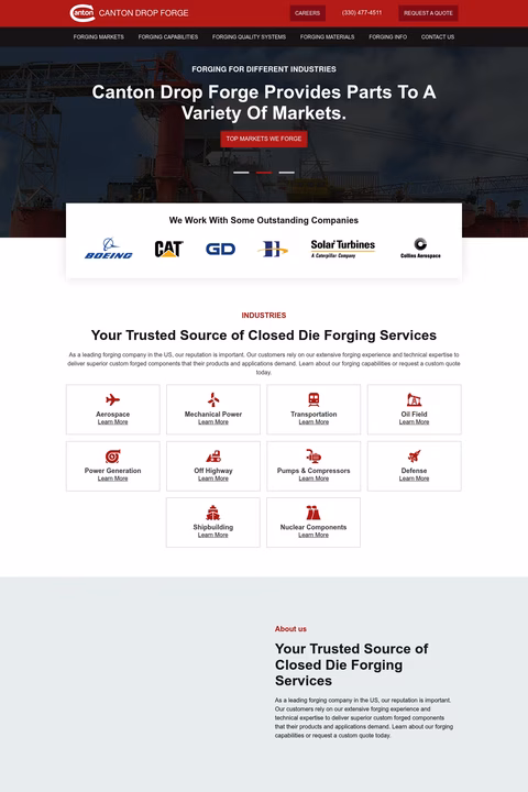 Canton-Drop-Forge Homepage 1440px