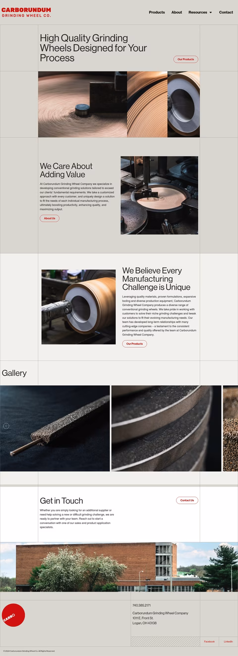 Carborundum-Grinding-Wheel-Company Homepage 1440px