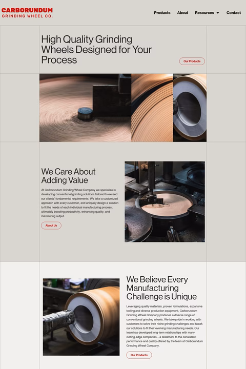 Carborundum-Grinding-Wheel-Company Homepage 1440px