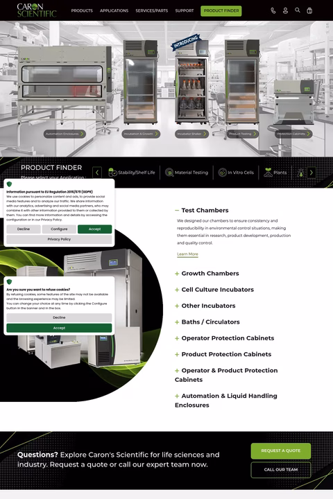 Caron-Scientific Homepage 1440px