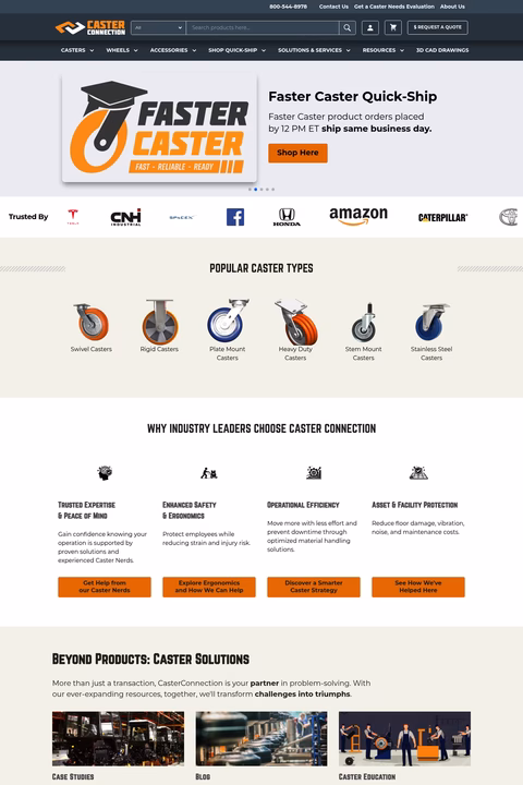 Caster-Connection Homepage 1440px