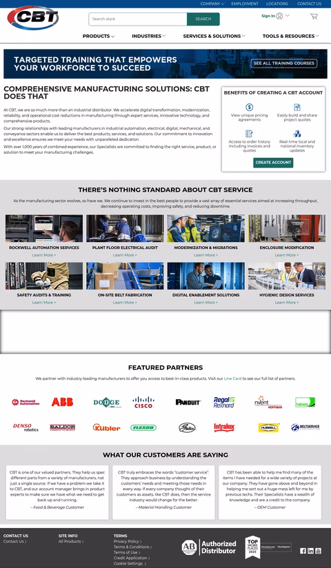 Cbt-Company Homepage 1440px