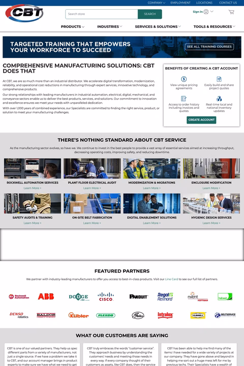 Cbt-Company Homepage 1440px