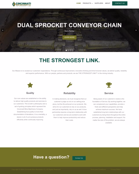 Cincinnati-Mine-Machinery-Company Homepage 1440px