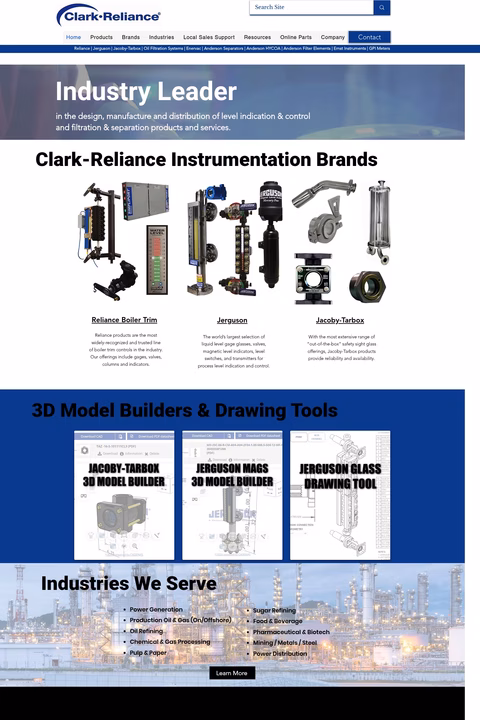 Clark-Reliance Homepage 1440px
