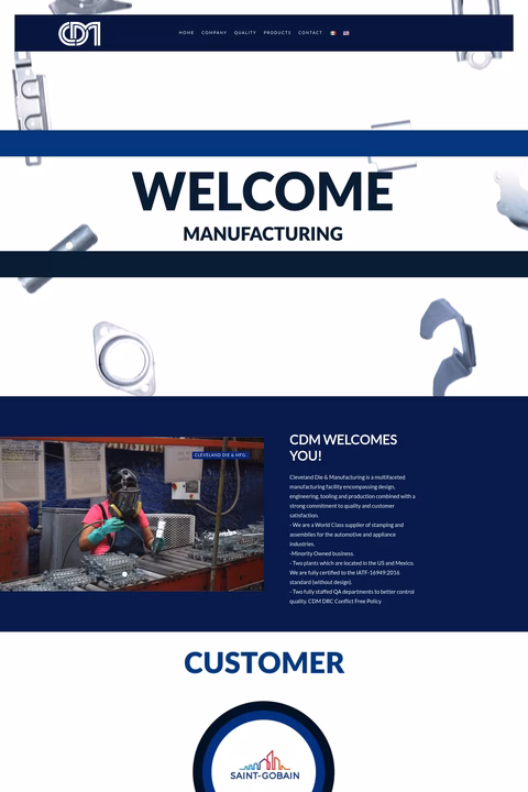Cleveland-Die-Manufacturing Homepage 1440px