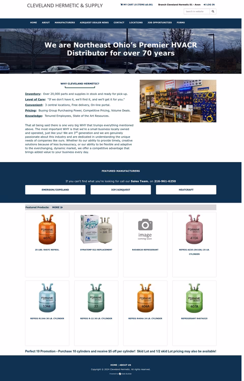 Cleveland-Hermetic-Supply Homepage 1440px
