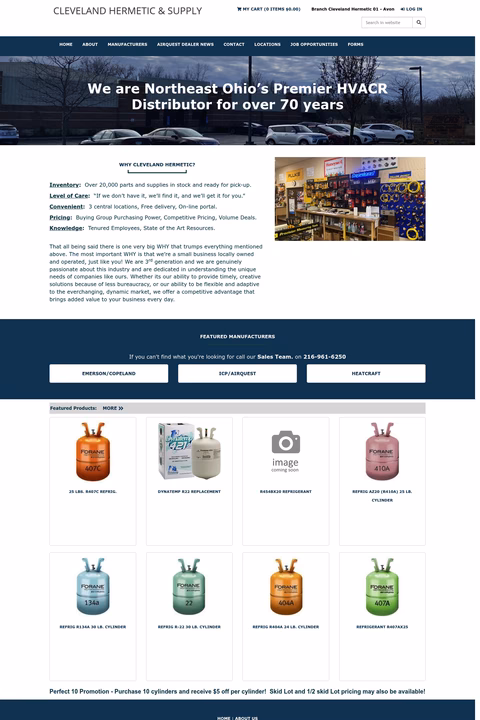 Cleveland-Hermetic-Supply Homepage 1440px
