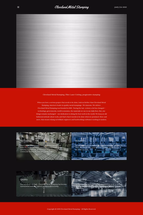 Cleveland-Metal-Stamping Homepage 1440px