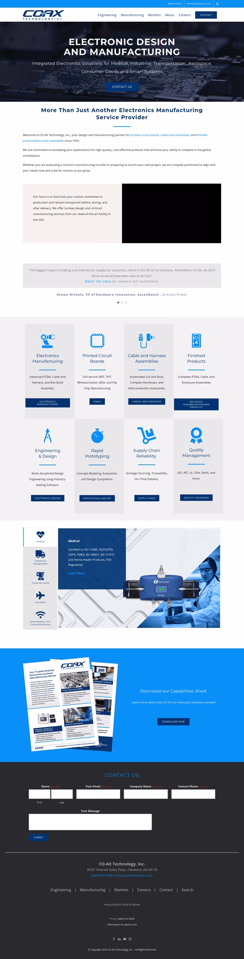 Co-Ax-Technology Homepage 1440px