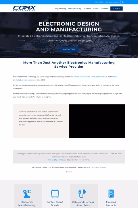 Co-Ax-Technology Homepage 1440px