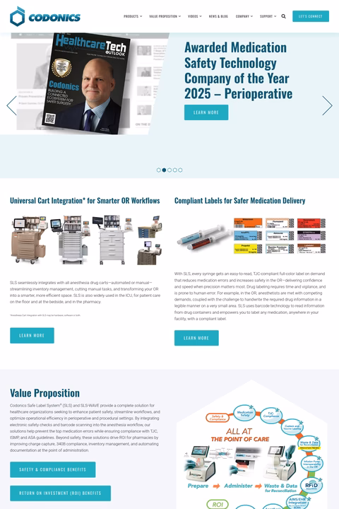 Codonics Homepage 1440px