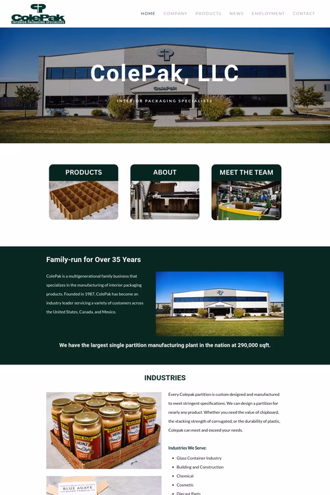 Colepak Homepage 1440px