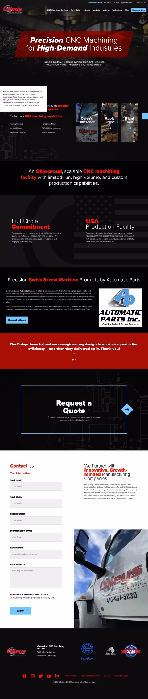 Coleys-Cnc-Machining-Services Homepage 1440px