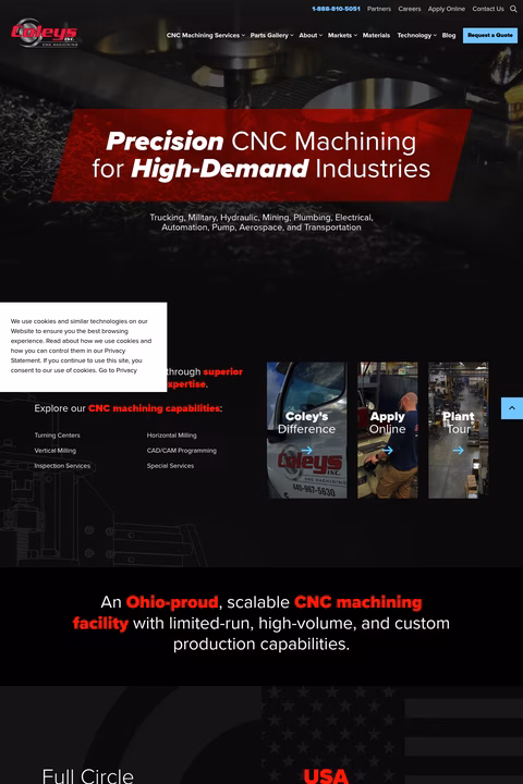 Coleys-Cnc-Machining-Services Homepage 1440px