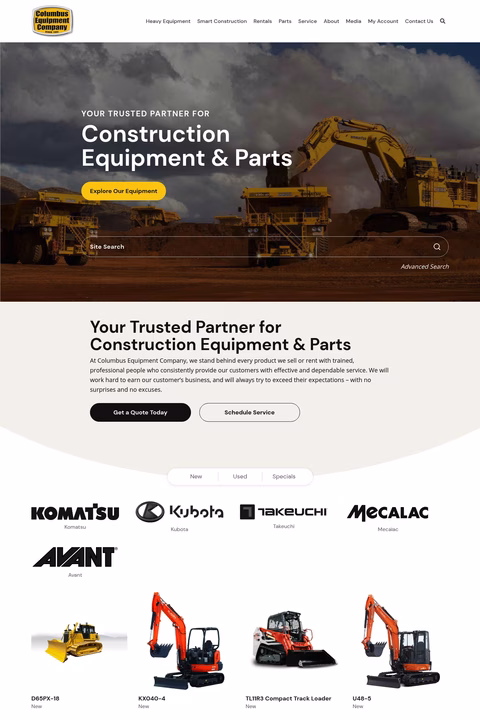 Columbus-Equipment-Company Homepage 1440px