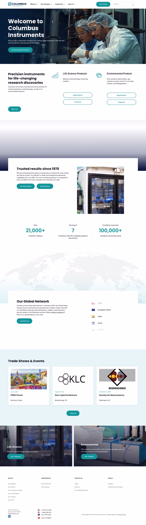Columbus-Instruments Homepage 1440px