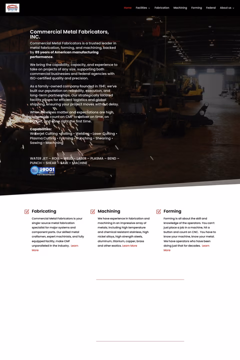 Commercial-Metal-Fabricators Homepage 1440px