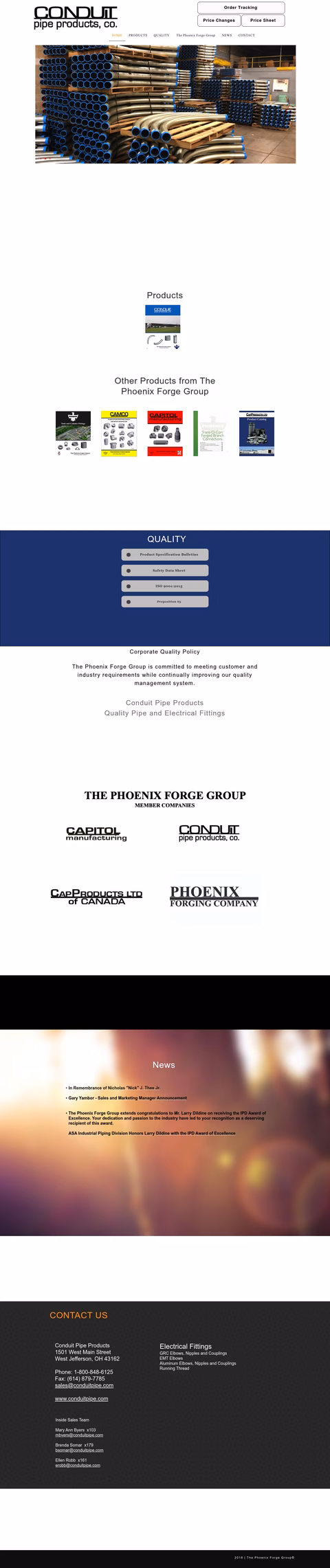 Conduit-Pipe-Products Homepage 1440px