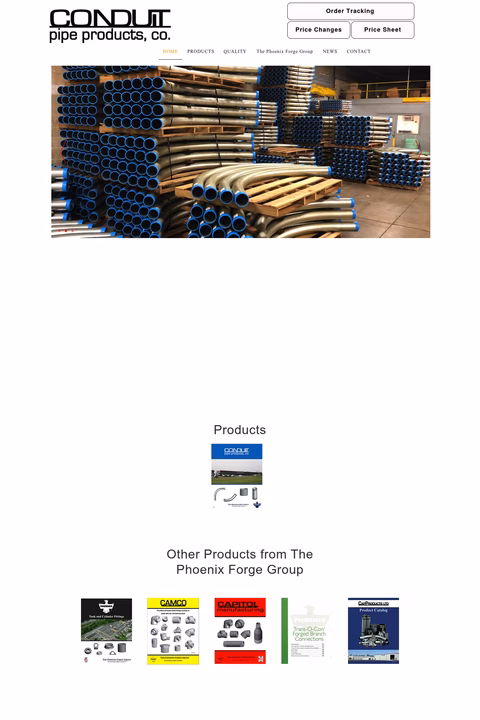 Conduit-Pipe-Products Homepage 1440px