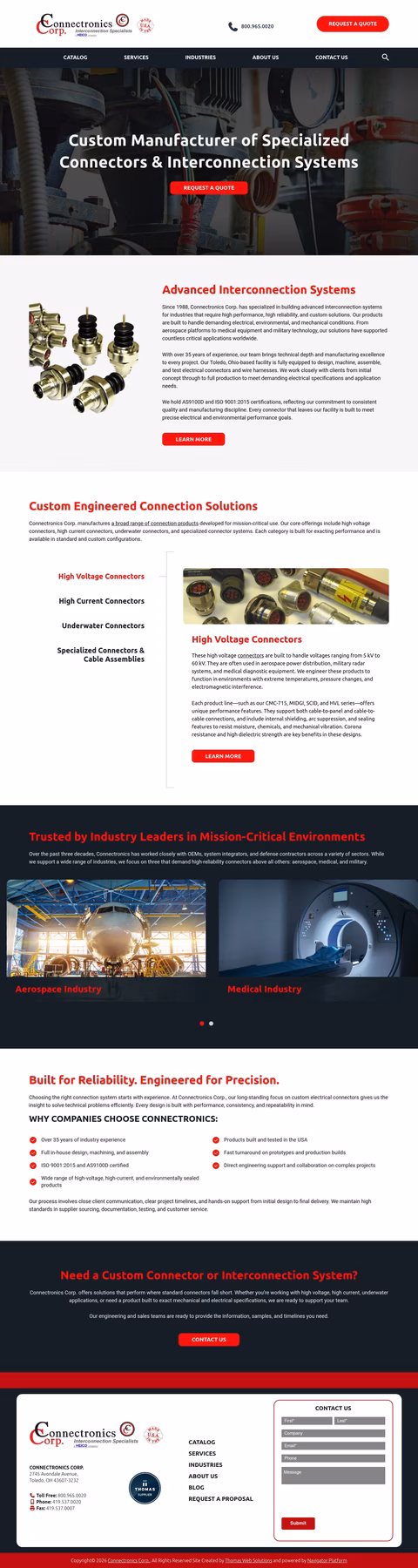 Connectronics-Corporation Homepage 1440px