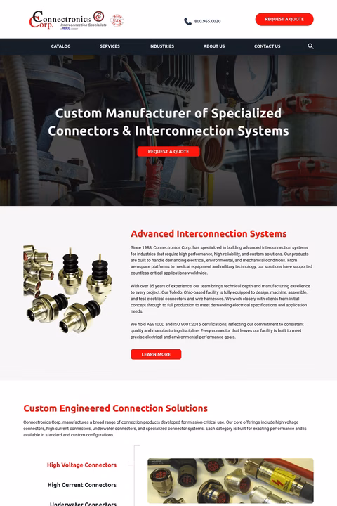 Connectronics-Corporation Homepage 1440px