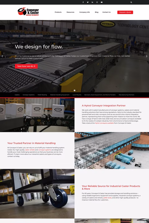 Conveyor-Caster Homepage 1440px