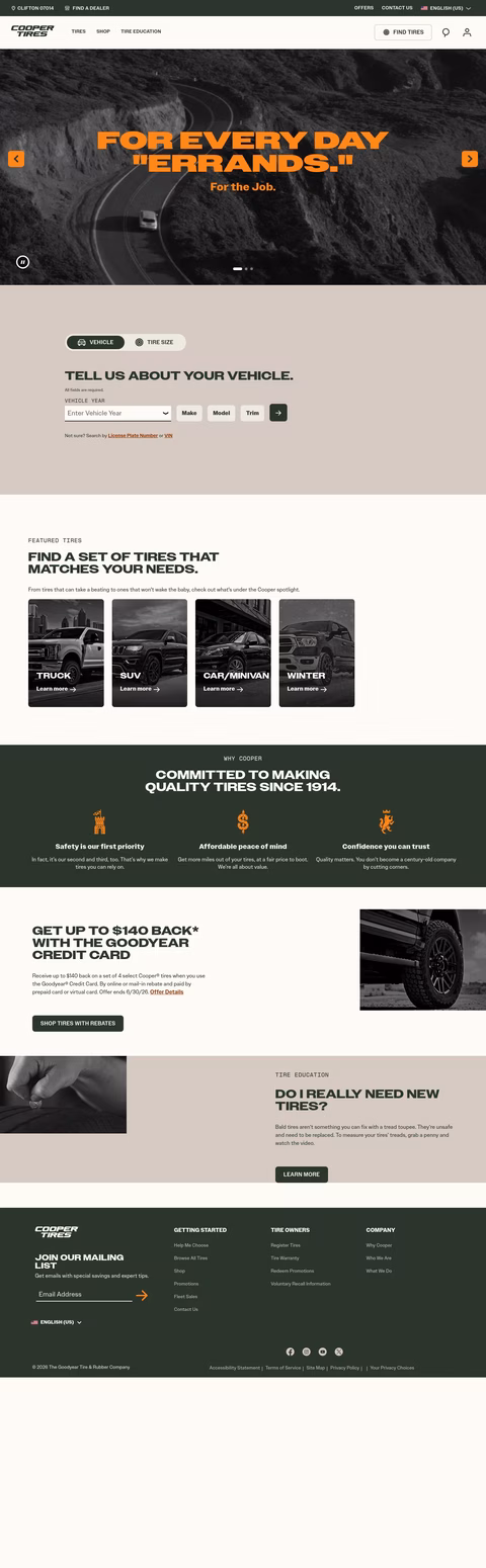 Cooper-Tires Homepage 1440px