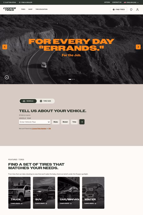 Cooper-Tires Homepage 1440px