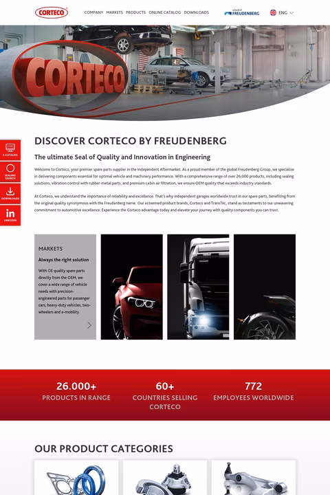 Corteco Homepage 1440px