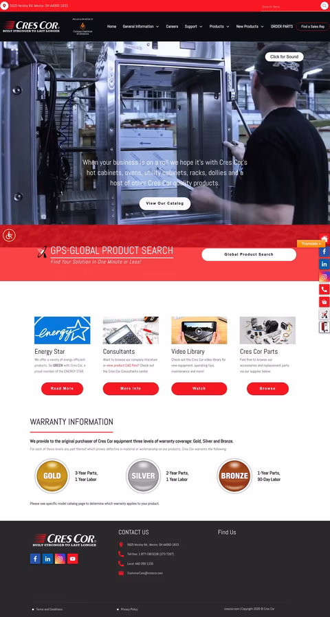 Cres-Cor Homepage 1440px