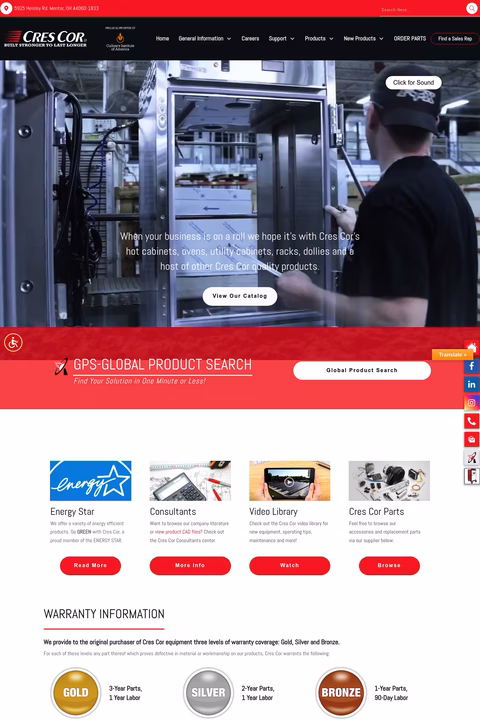 Cres-Cor Homepage 1440px