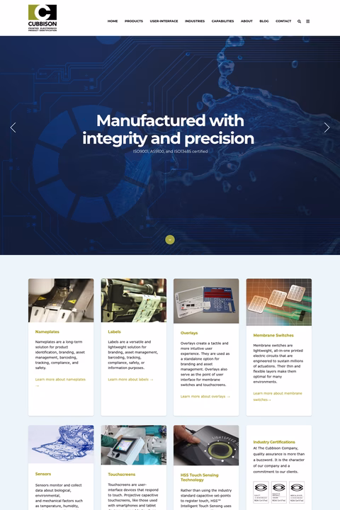 Cubbison-Company Homepage 1440px